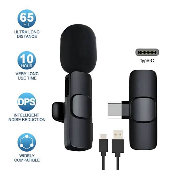 WIRELESS MIC K9 Dual Microphone Mic Plug