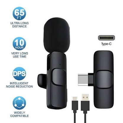 WIRELESS MIC K9 Dual Microphone Mic Plug
